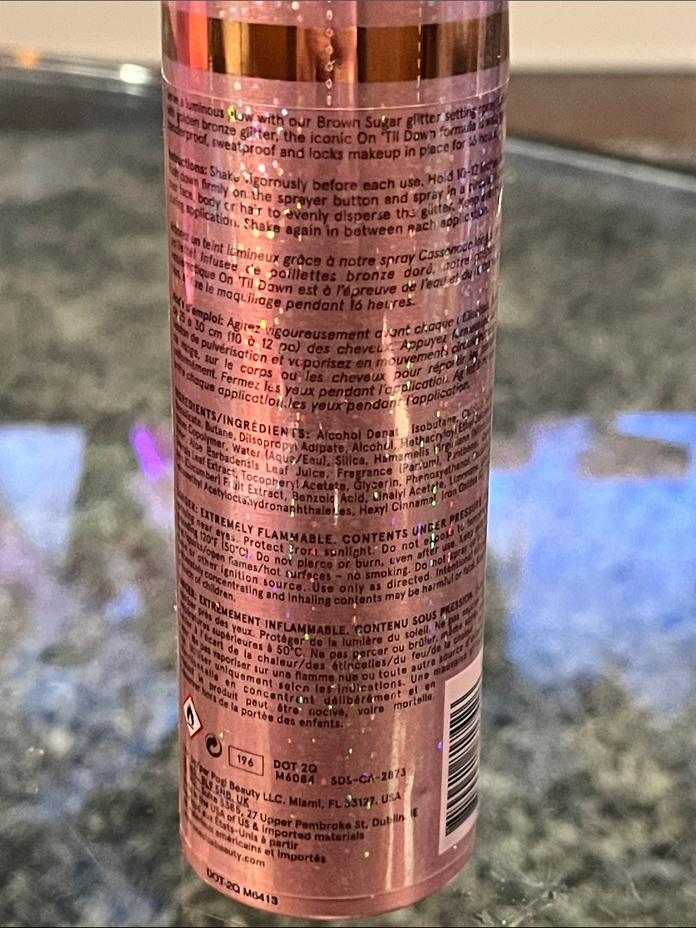 ONE/SIZE Brown Sugar On 'Til Dawn Waterproof Glitter Setting Spray - Picture 3 of 5